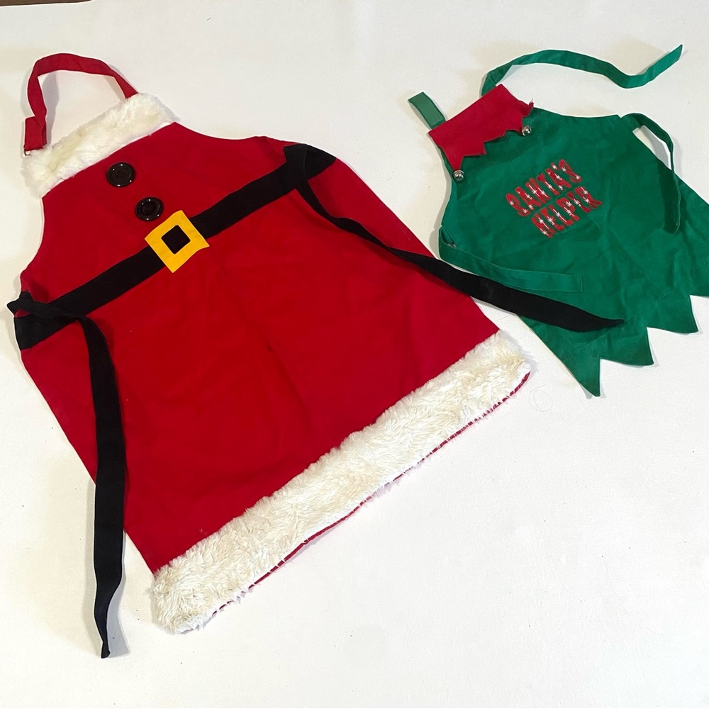 Adult Santa & Child’s Santa’s Helper Aprons